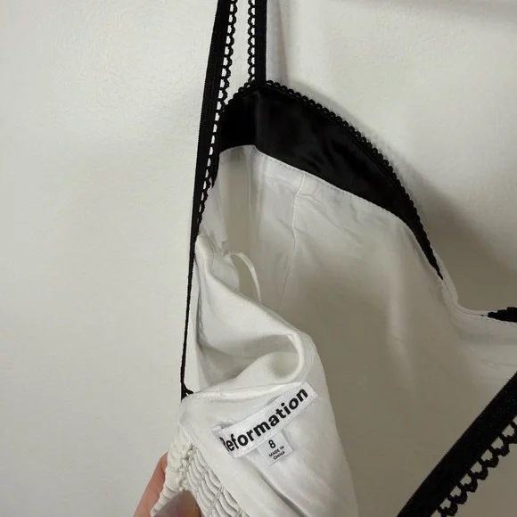 Reformation Melanie Top White and Black Camisole - Picture 5 of 7